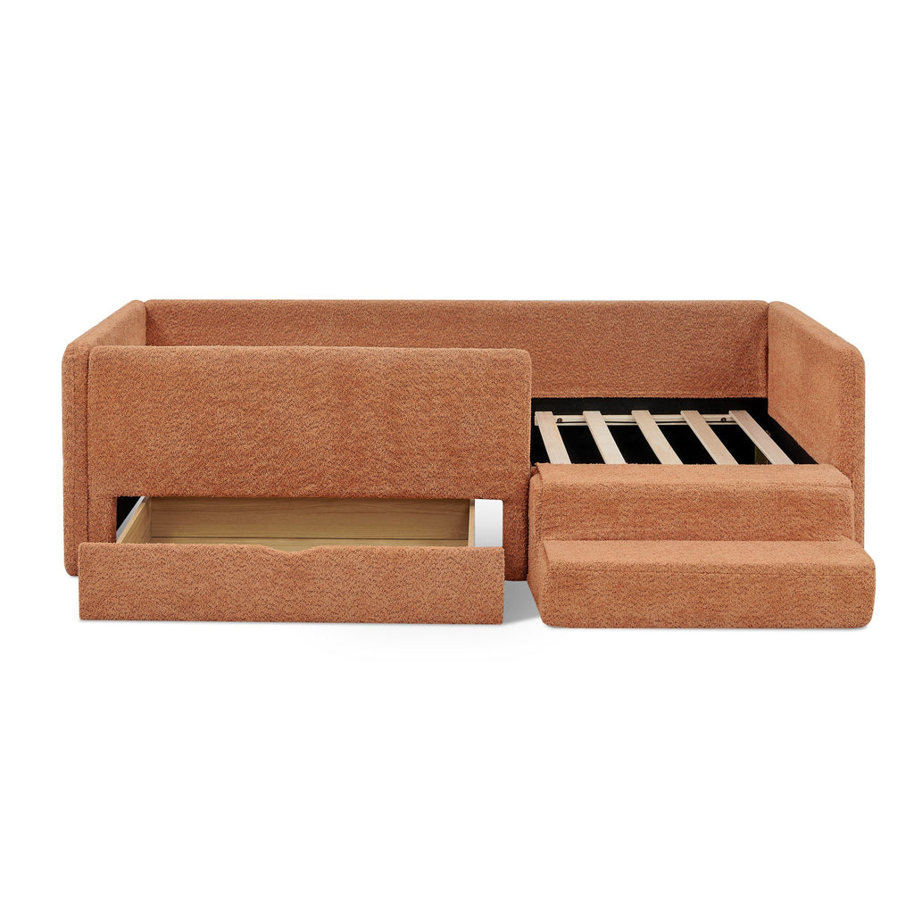 Safe Kids Bed With Guardrails And Storage