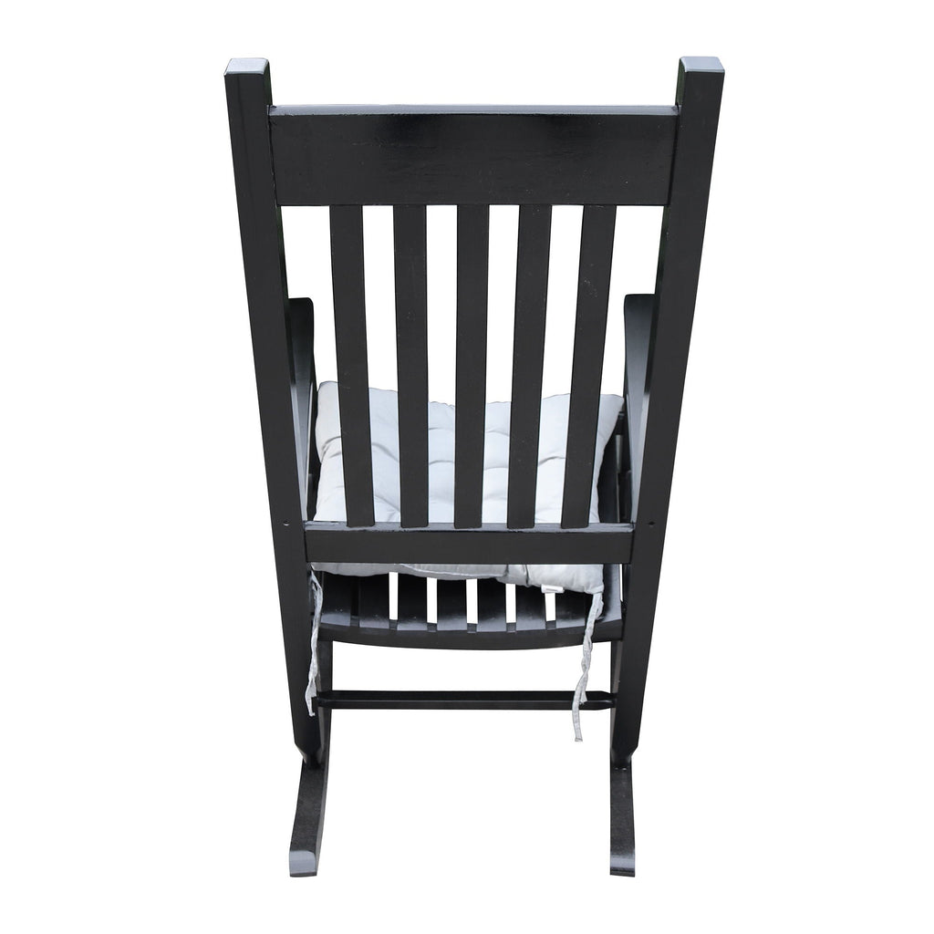 Classic Wooden Porch Rocker Chair Populus Wood Comfortable Design