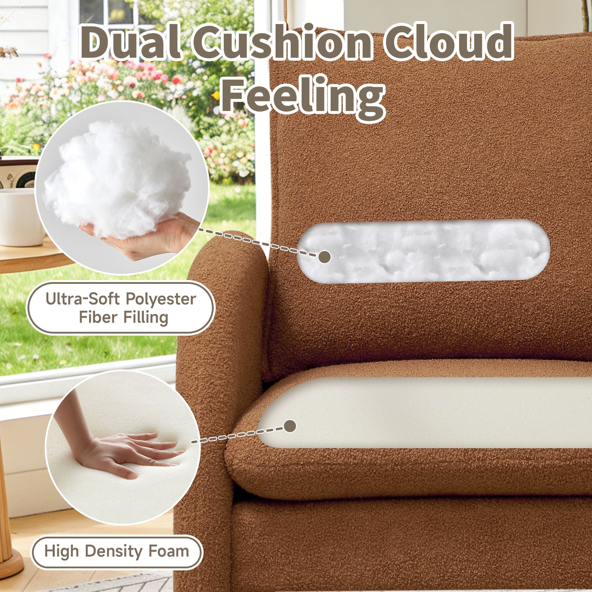 Modern Sherpa Upholstered Accent Chair, Comfortable Living Room Armchair, Lounge Chair For Bedroom, And Office