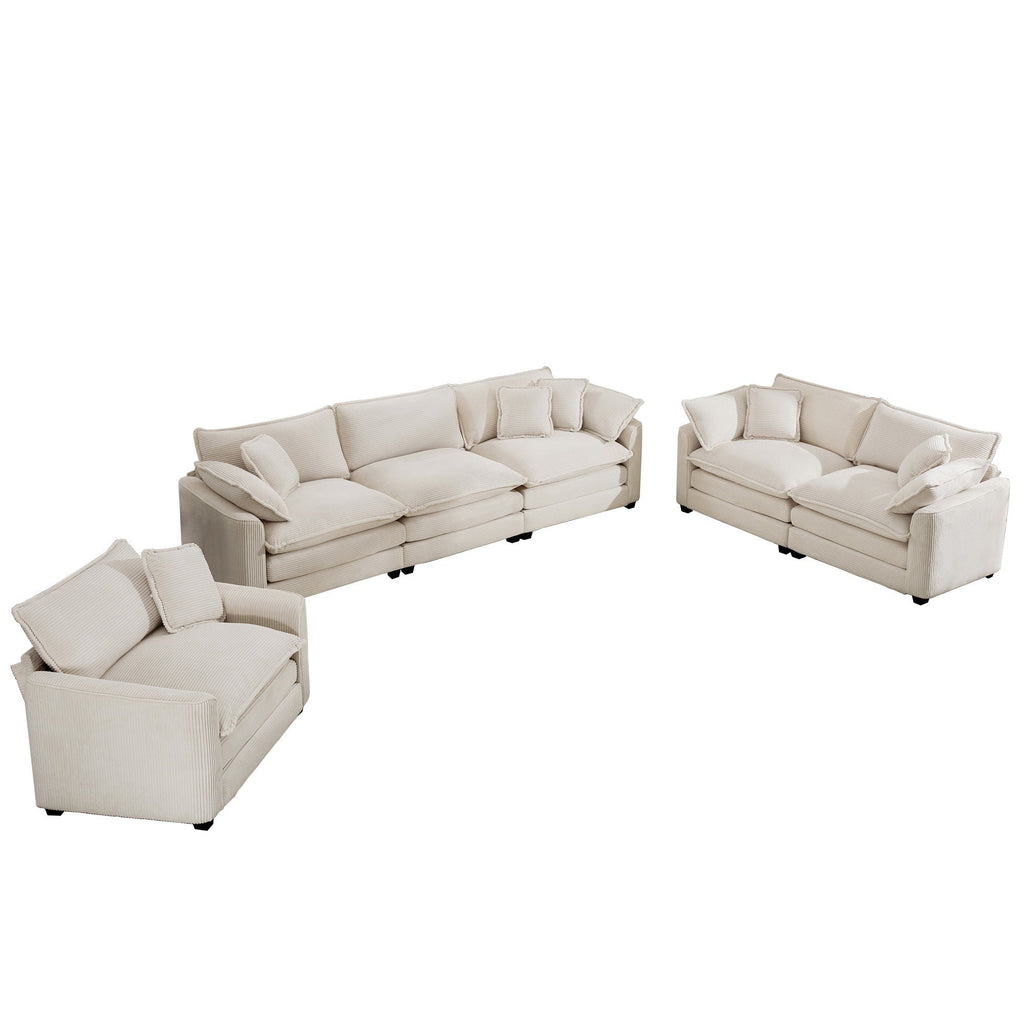 Elegant Oversized Sectional Sofa Set With Deep Seats And Flexible Layout