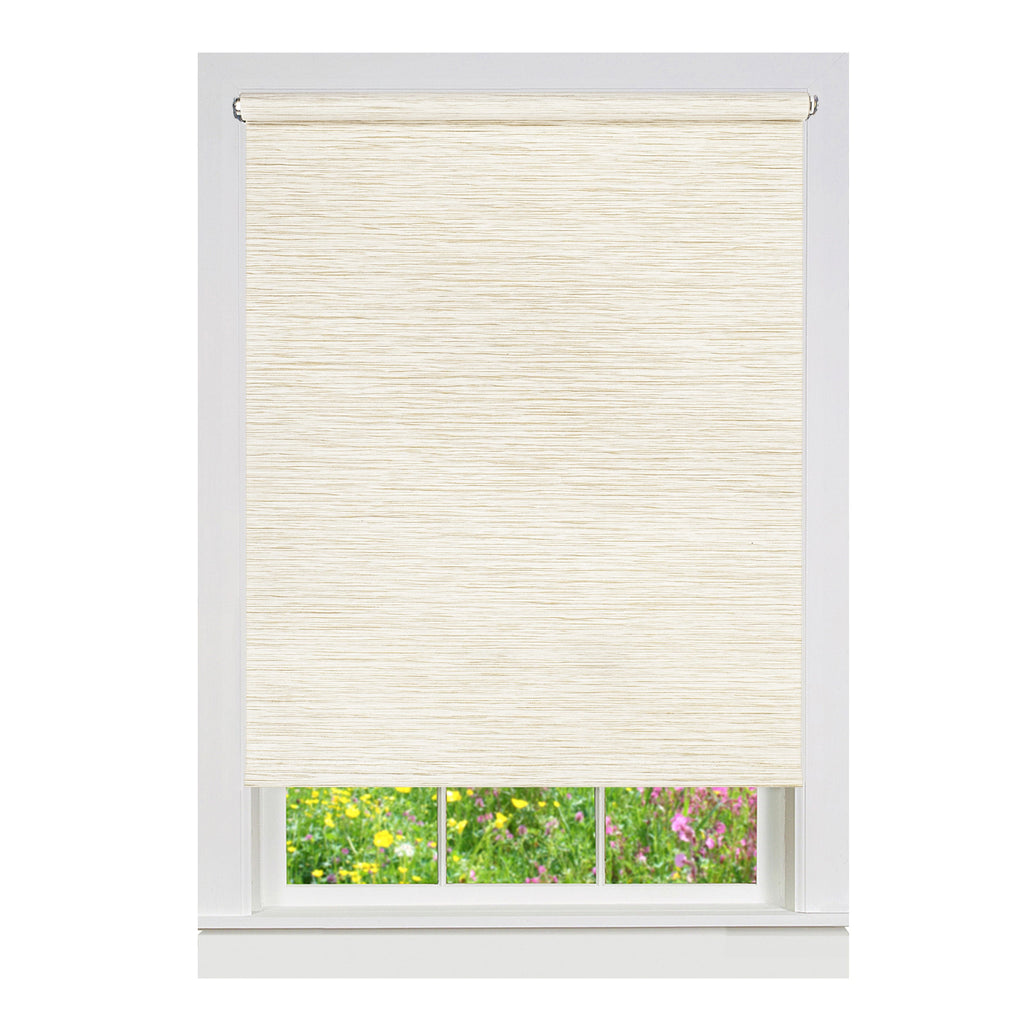 Privacy Jute Shade - Linen, Cordless, Natural Fiber, Wide Width, Decorative Window Treatment - 73x72