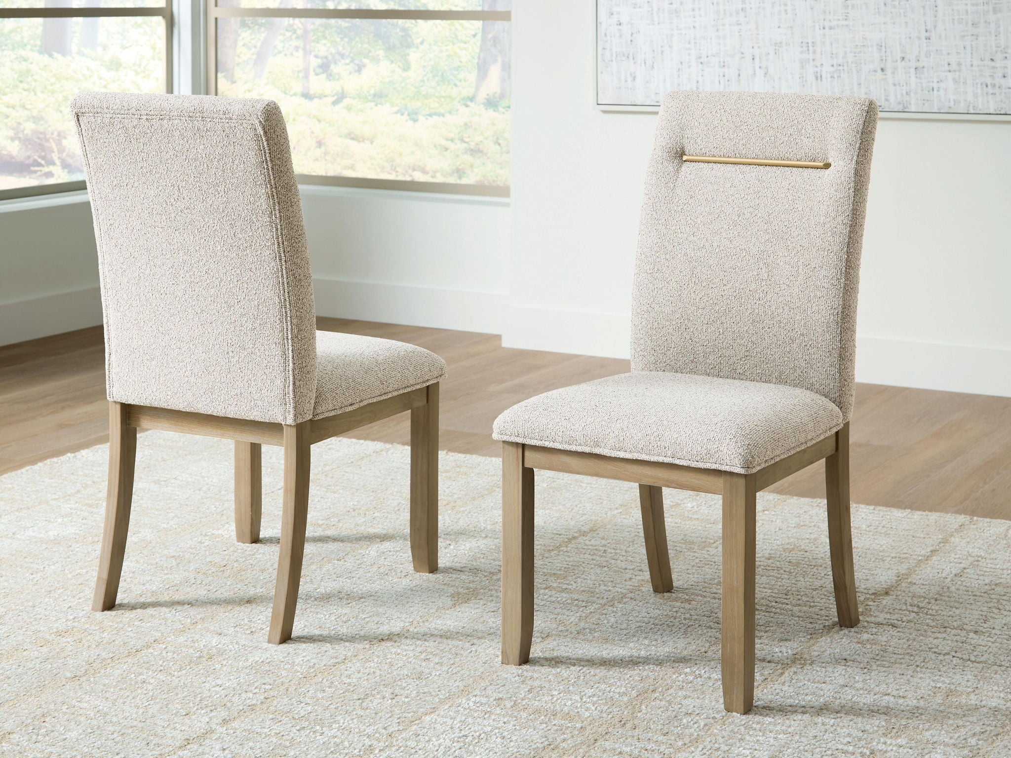 Lasinger - Dining Upholstered Side Chair (Set of 2) - Light Brown