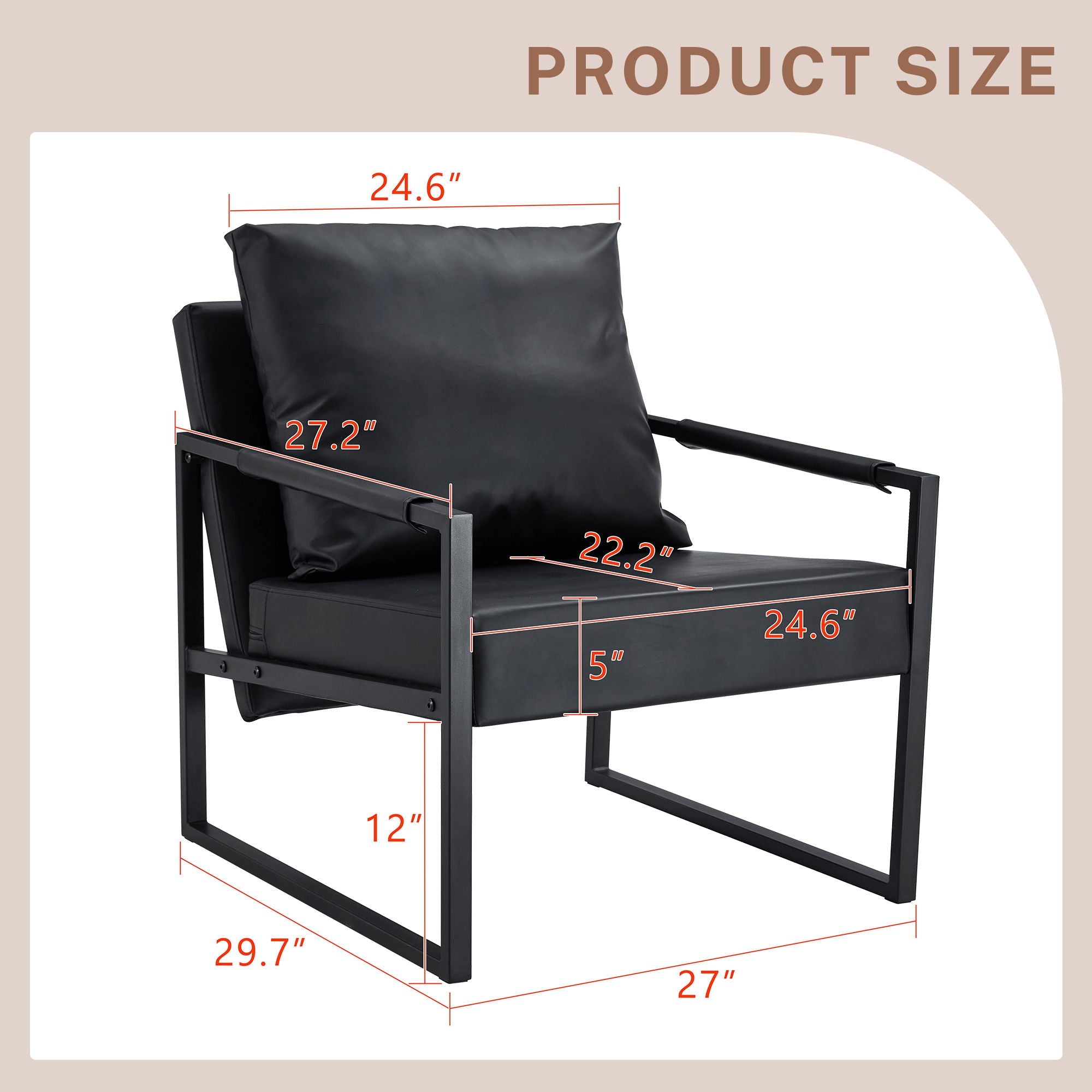 Classic And Metal Frame Sofa, Ergonomically Designed, A Perfect Blend Of Modern And Industrial Styles