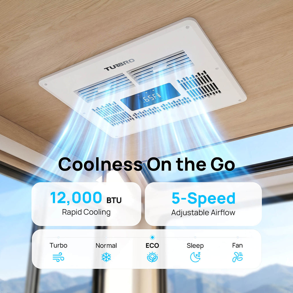 Greenland 12,000 BTU 12V DC Inverter Rooftop RV Air Conditioner