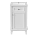 Bathroom Vanity With Sink, Soft-Closing Door, Adjustable Shelf
