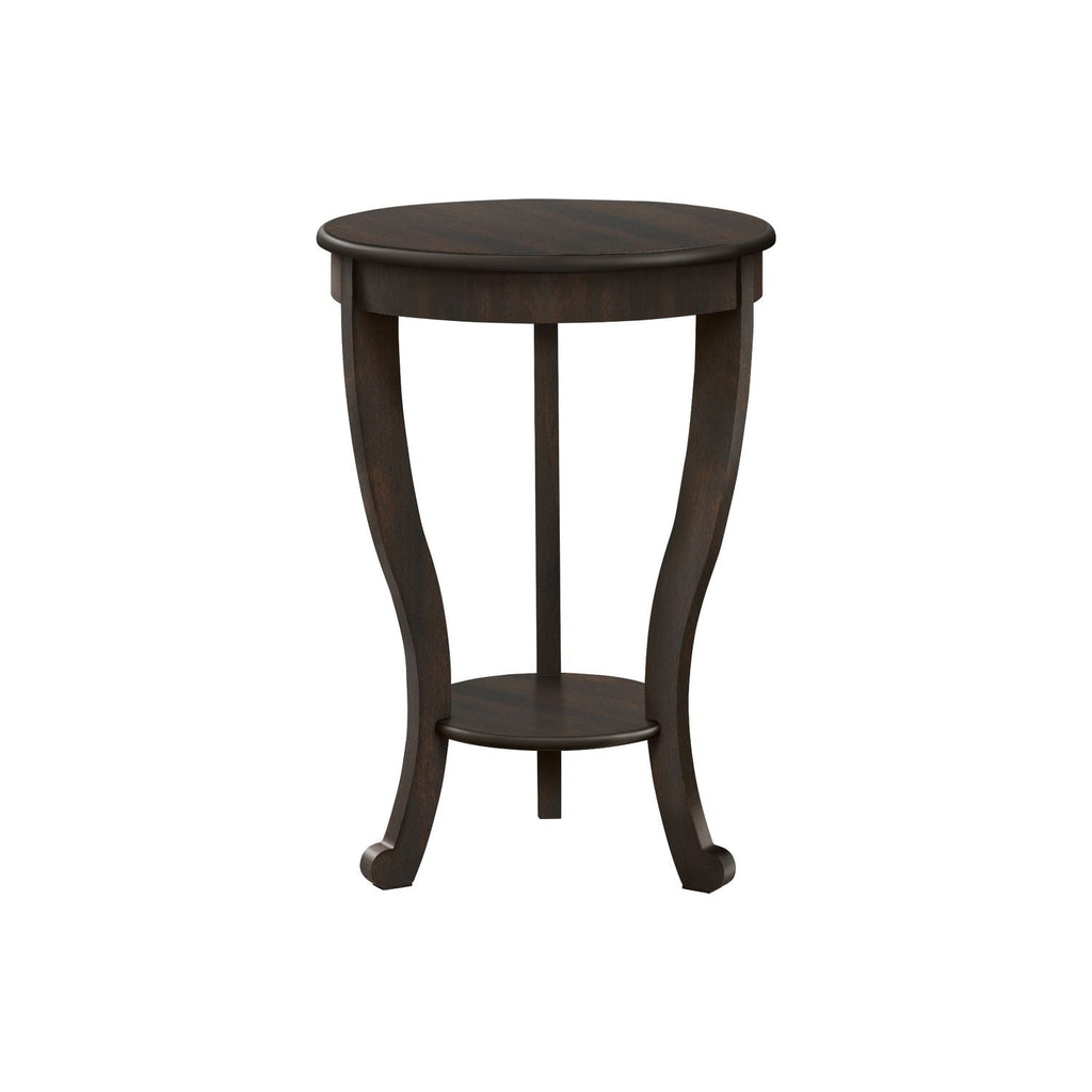 Accent End Table, 2 Tier, Traditional - Walnut
