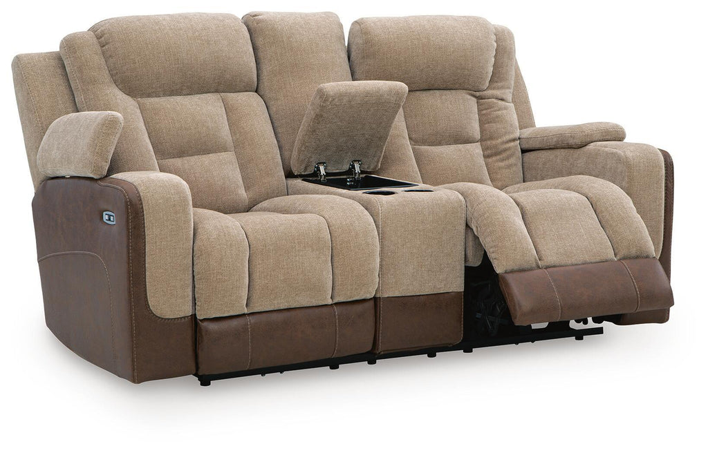 Mixed Motion - Power Reclining Loveseat With Console / Adjustable Headrest