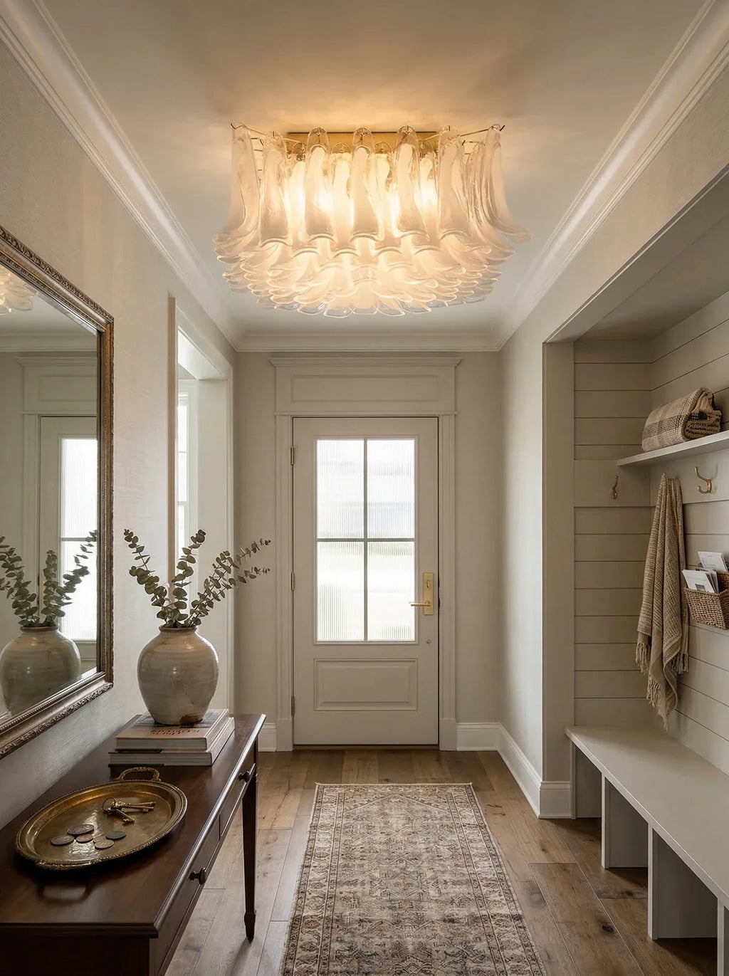Murano Style Glass Petal Ceiling Light