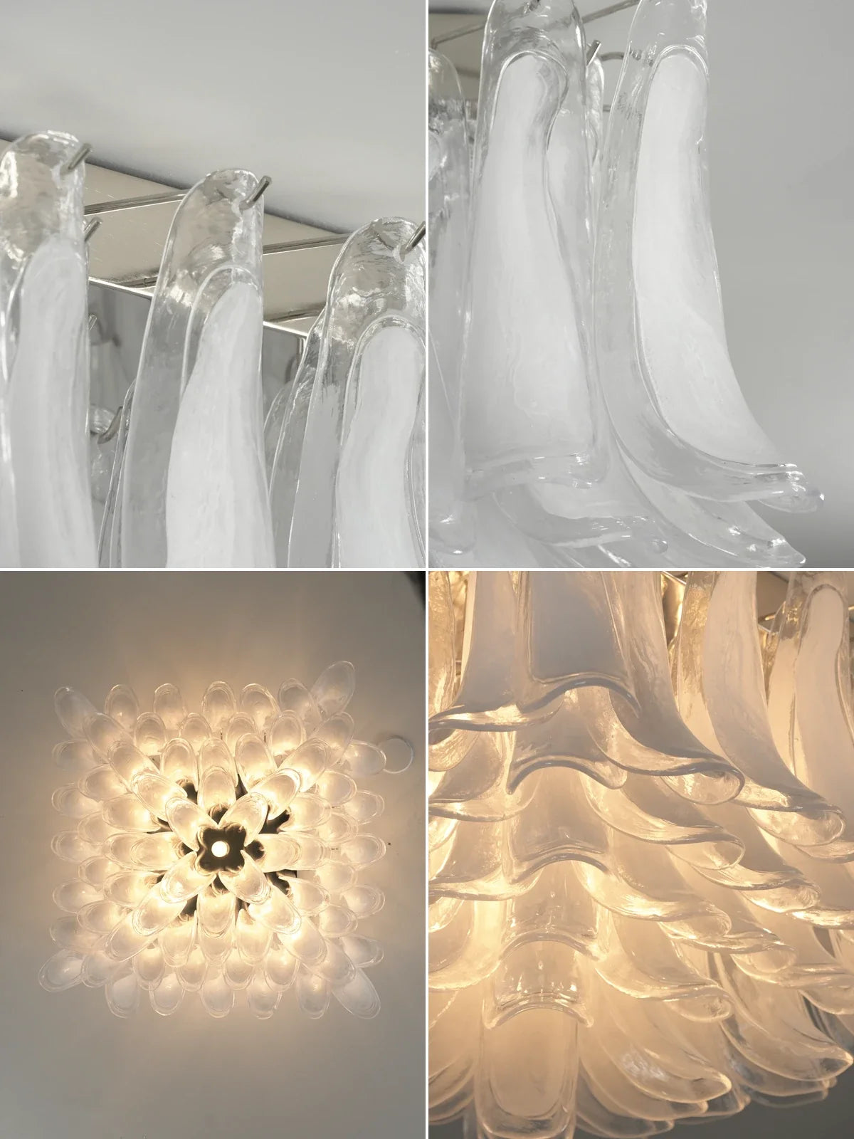 Murano Style Glass Petal Ceiling Light