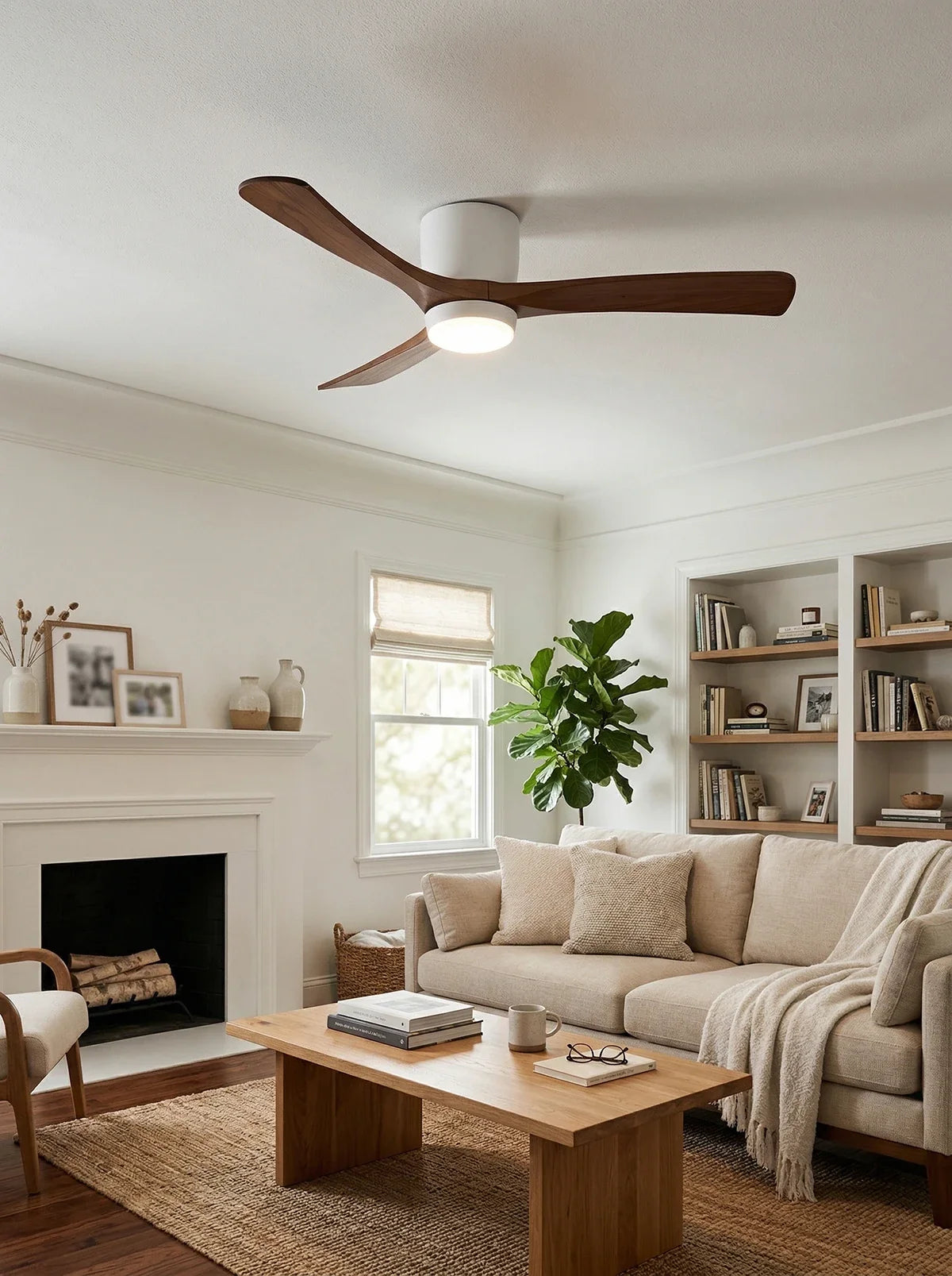 Nordic Propeller Wooden Ceiling Fan Light