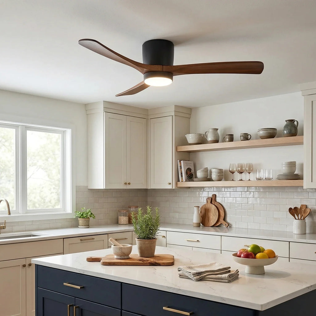 Nordic Propeller Wooden Ceiling Fan Light