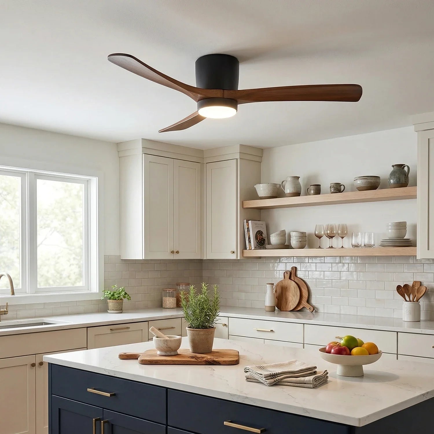 Nordic Propeller Wooden Ceiling Fan Light