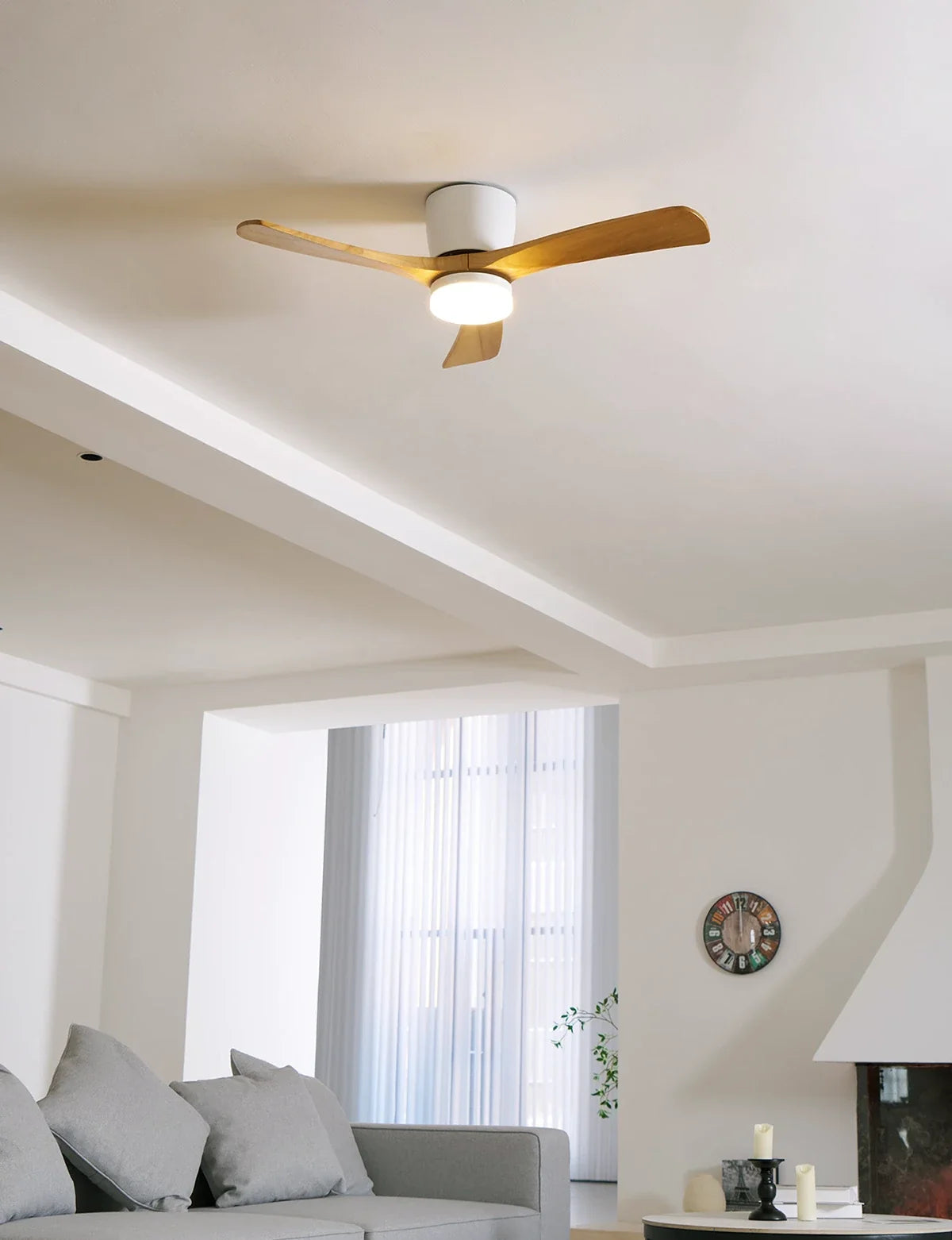 Nordic Propeller Wooden Ceiling Fan Light
