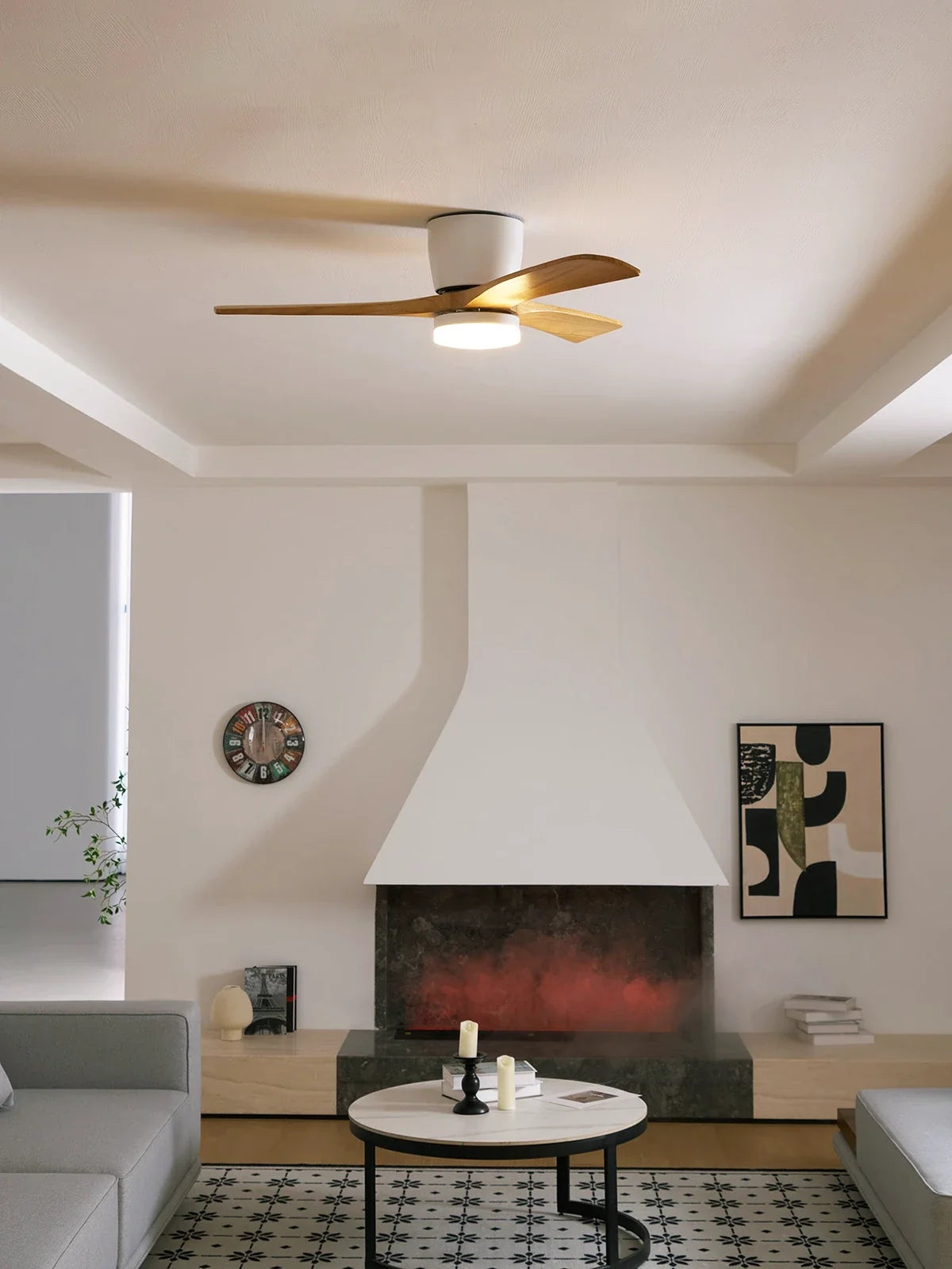 Nordic Propeller Wooden Ceiling Fan Light