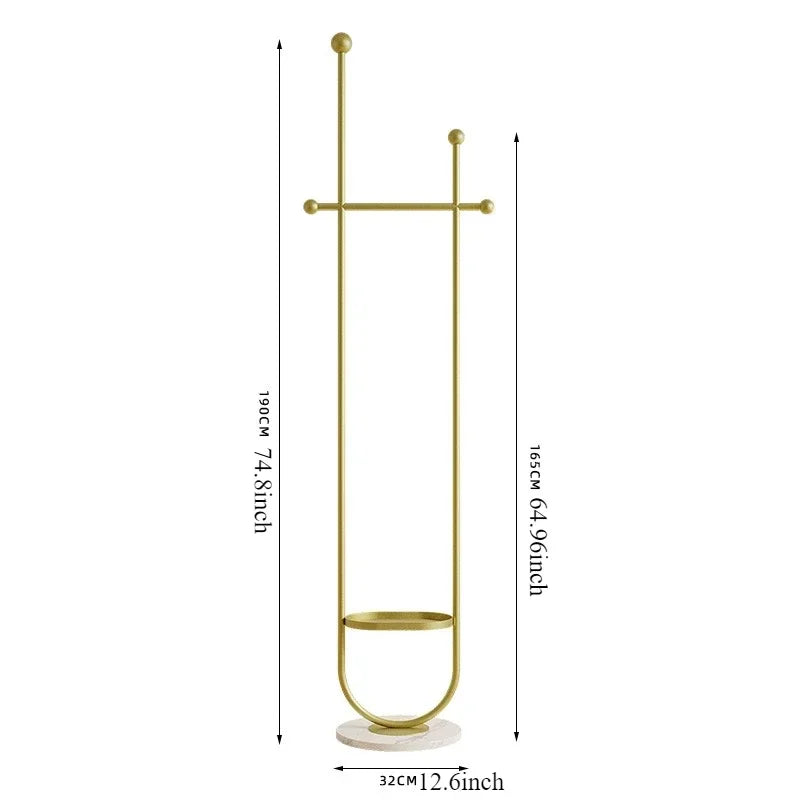 Stand Portable Clothes Rack Bedroom Floor Holder Clothes Hanger Hat Rack Home Modern Perchero De Pie Clothing Store Furniture