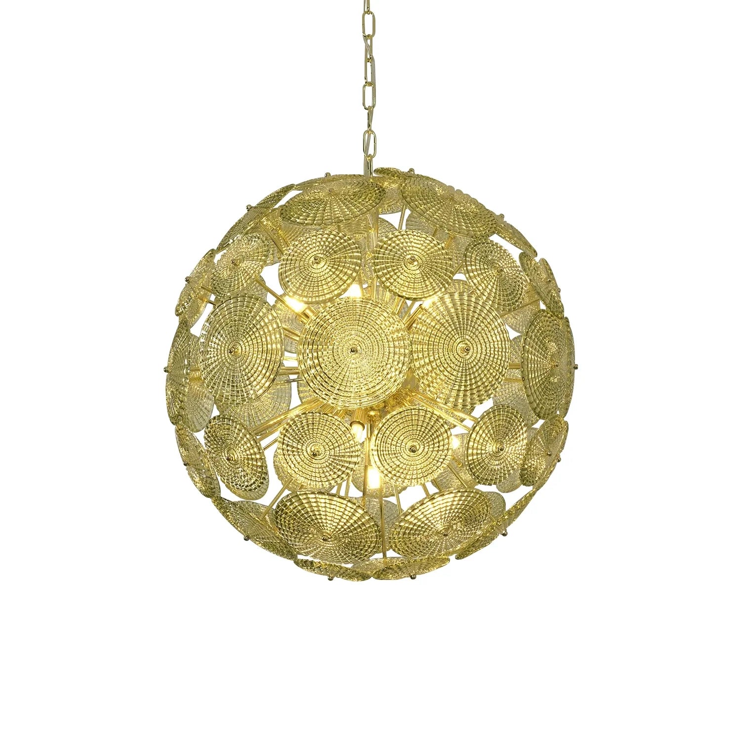 Sputnik Sphere Glass Disc Chandelier