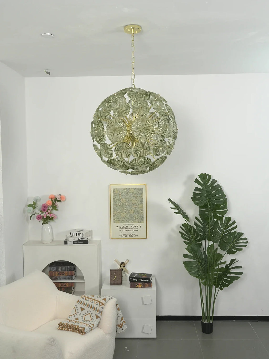 Sputnik Sphere Glass Disc Chandelier
