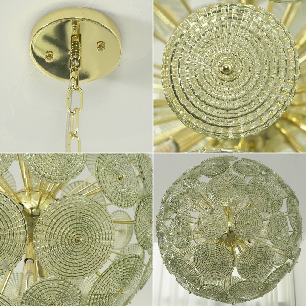 Sputnik Sphere Glass Disc Chandelier