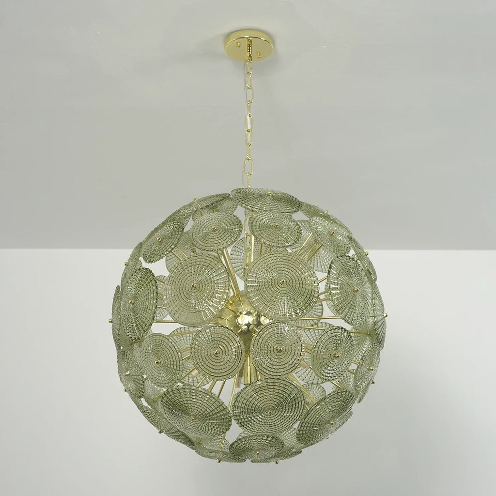 Sputnik Sphere Glass Disc Chandelier