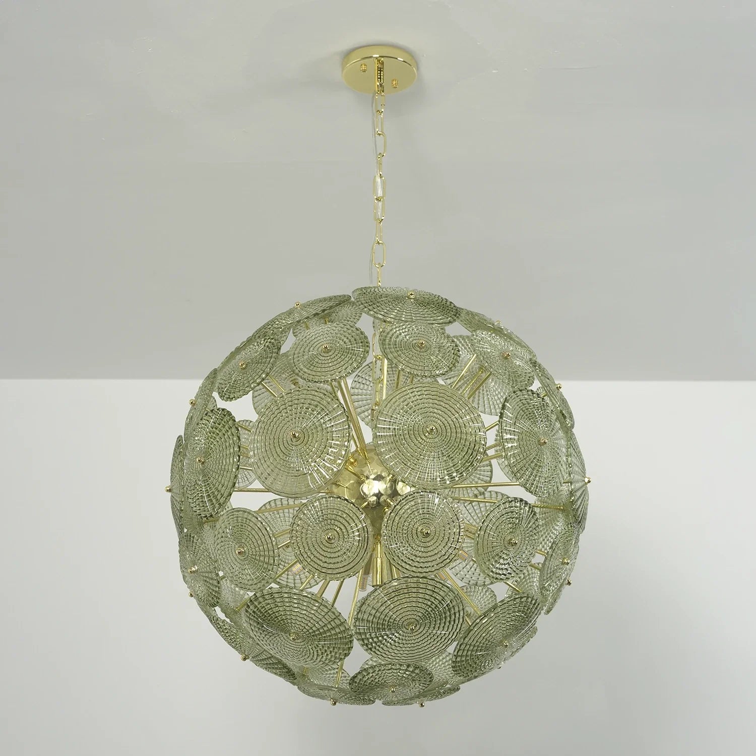 Sputnik Sphere Glass Disc Chandelier