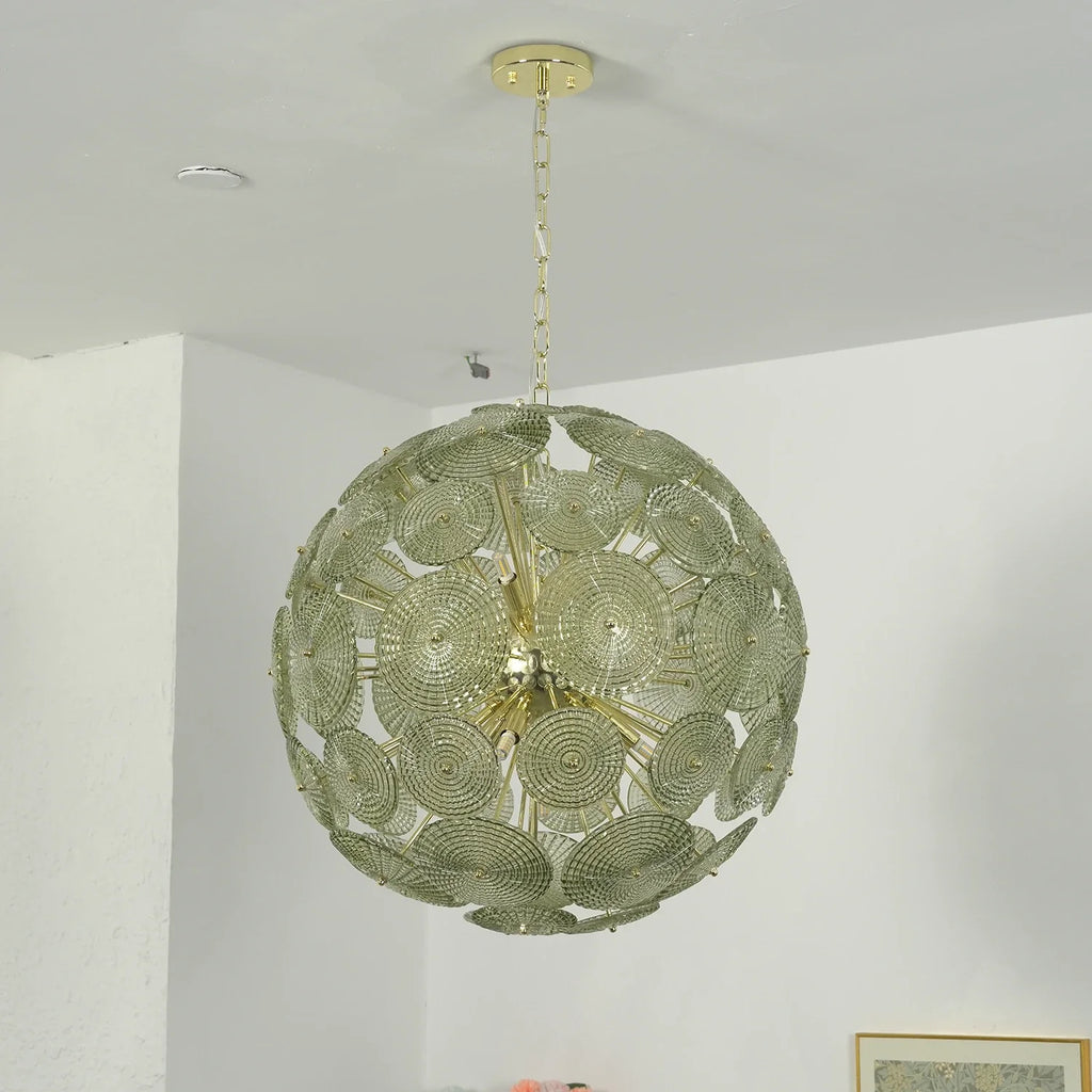 Sputnik Sphere Glass Disc Chandelier