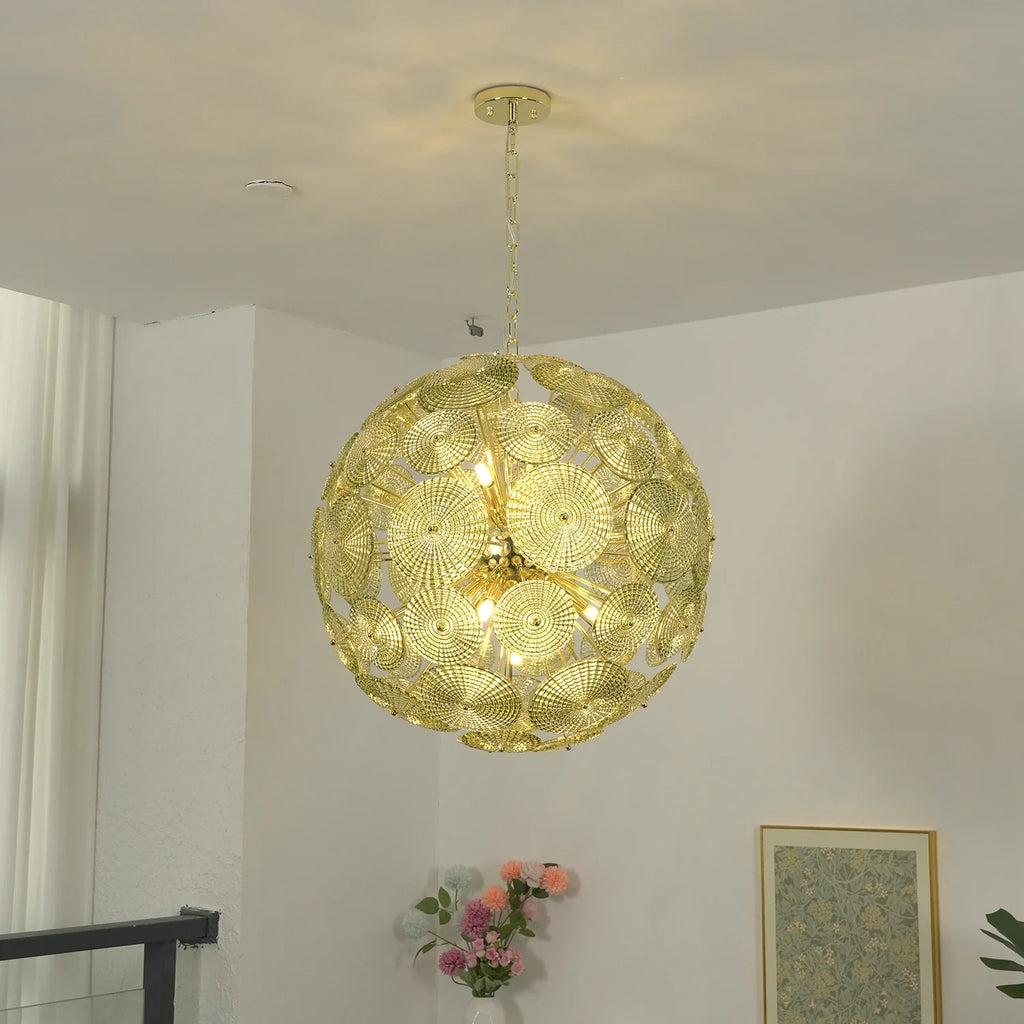 Sputnik Sphere Glass Disc Chandelier