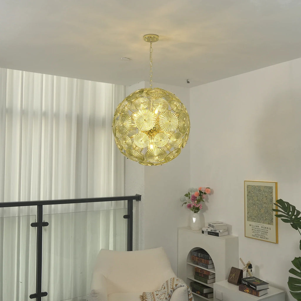 Sputnik Sphere Glass Disc Chandelier