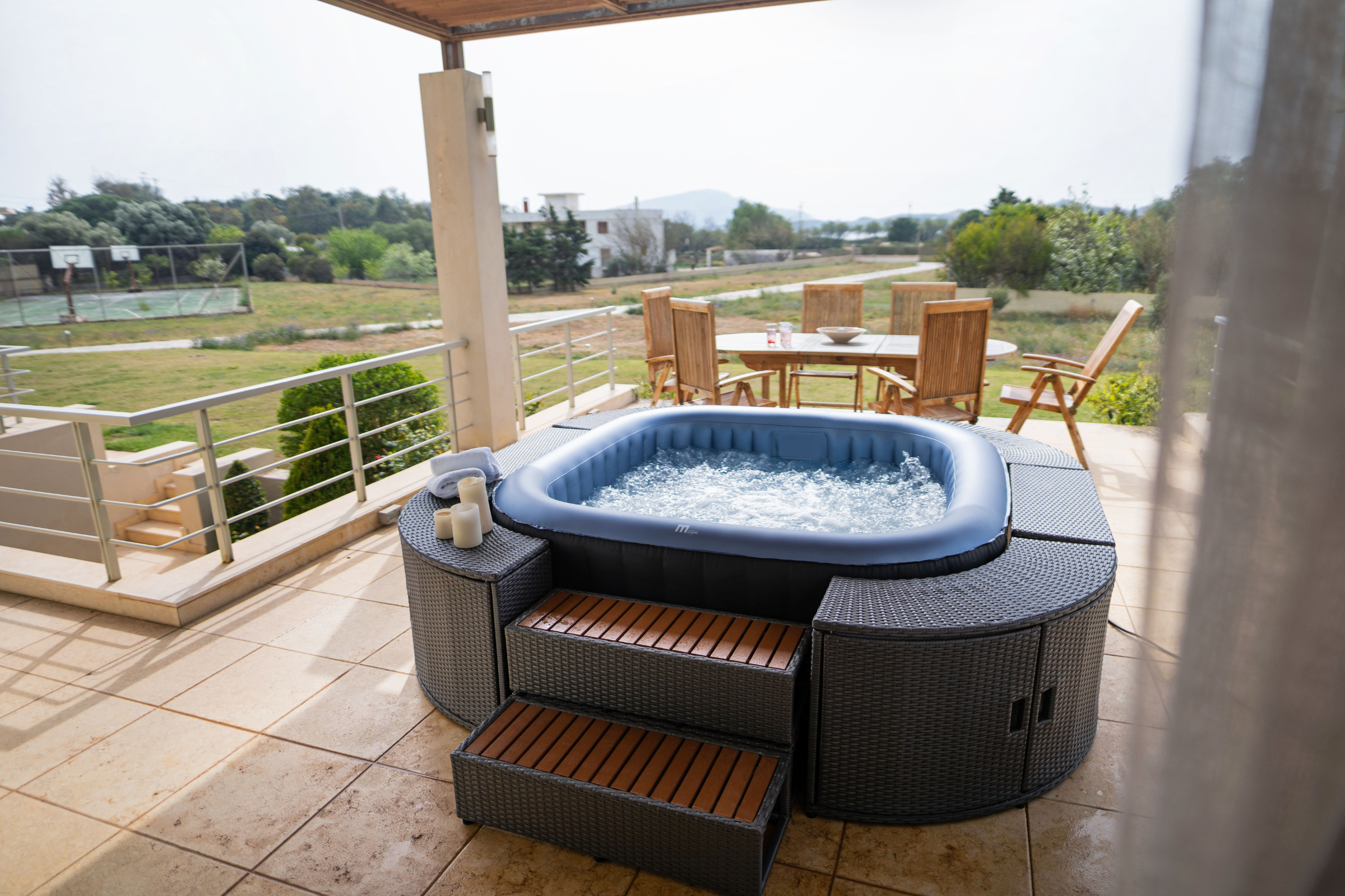 MSPA | TEKAPO | Comfort Series | Inflatable Hot Tub & Spa | Metallic Blue | Upto 6 Person