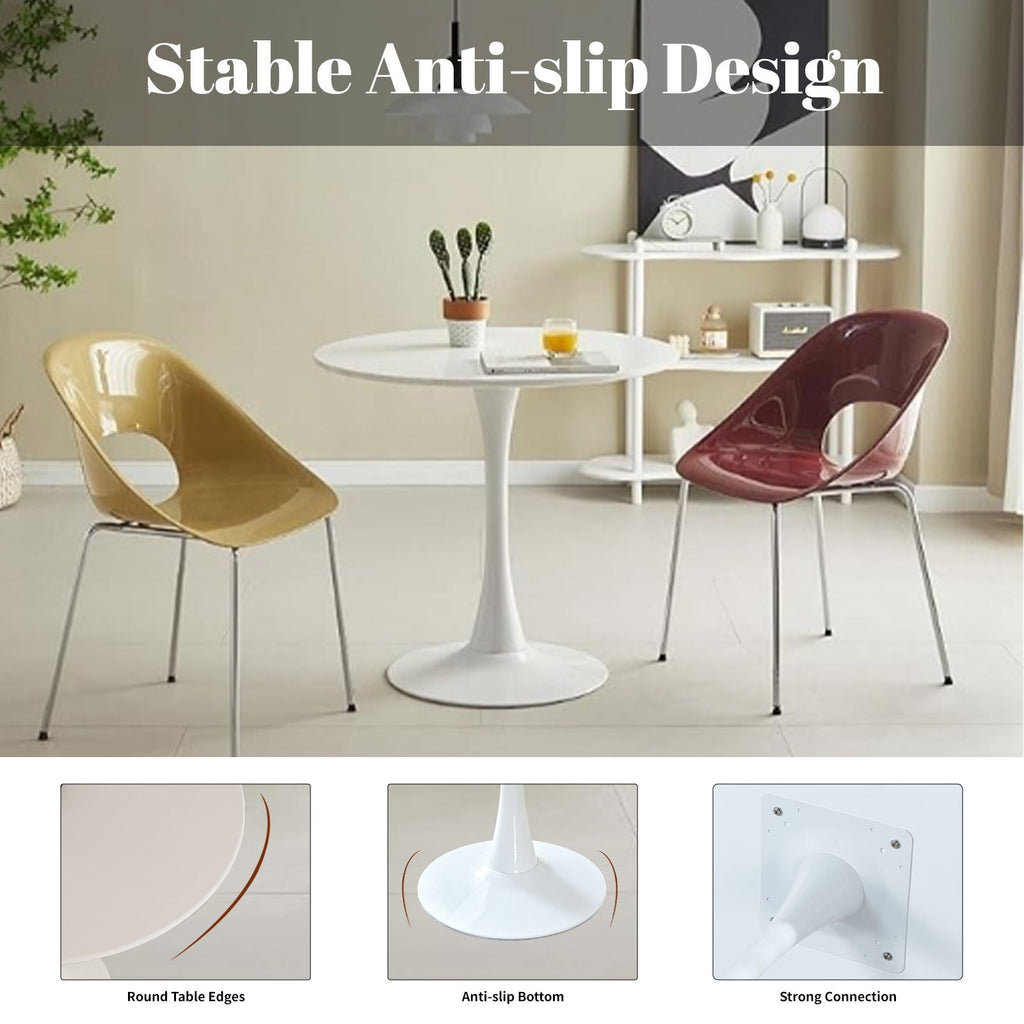 Round Dining Table With Tulip Style Base