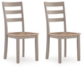 Harperfeld - Dining Room Side Chair (Set of 2) - Natural / Gray