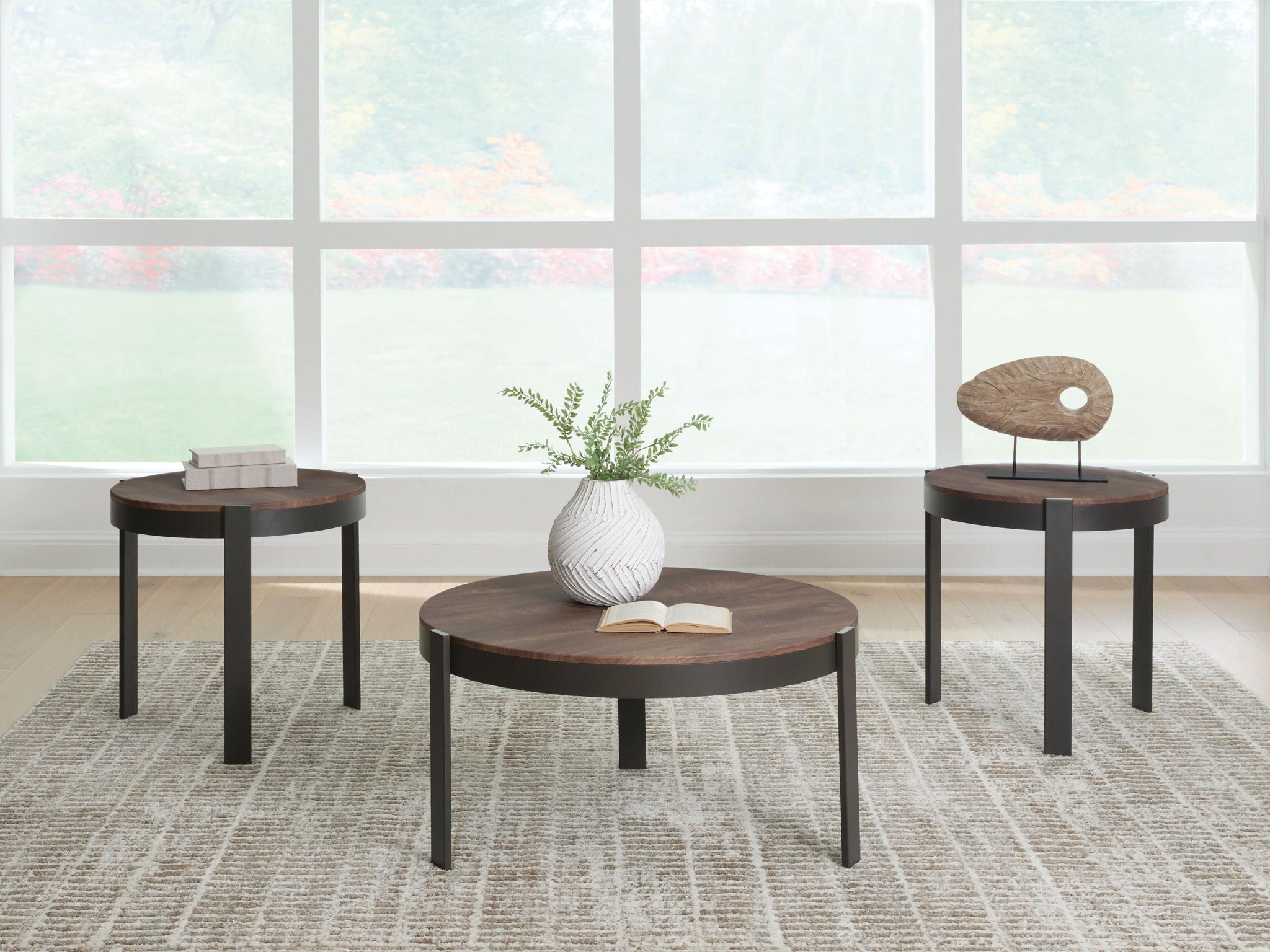 Horizon Hills - Occasional Table Set (Set of 3) - Brown / Black