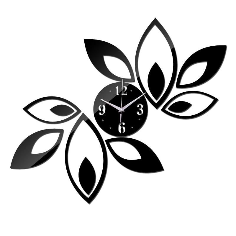 Acrylic Mirror Wall Clock Stickers Modern Decor Living Room Gift Home Furniture Sticker Mirror Frameless Large Wall Clock Kit for Home Living Room Bedroom Office Decoration
