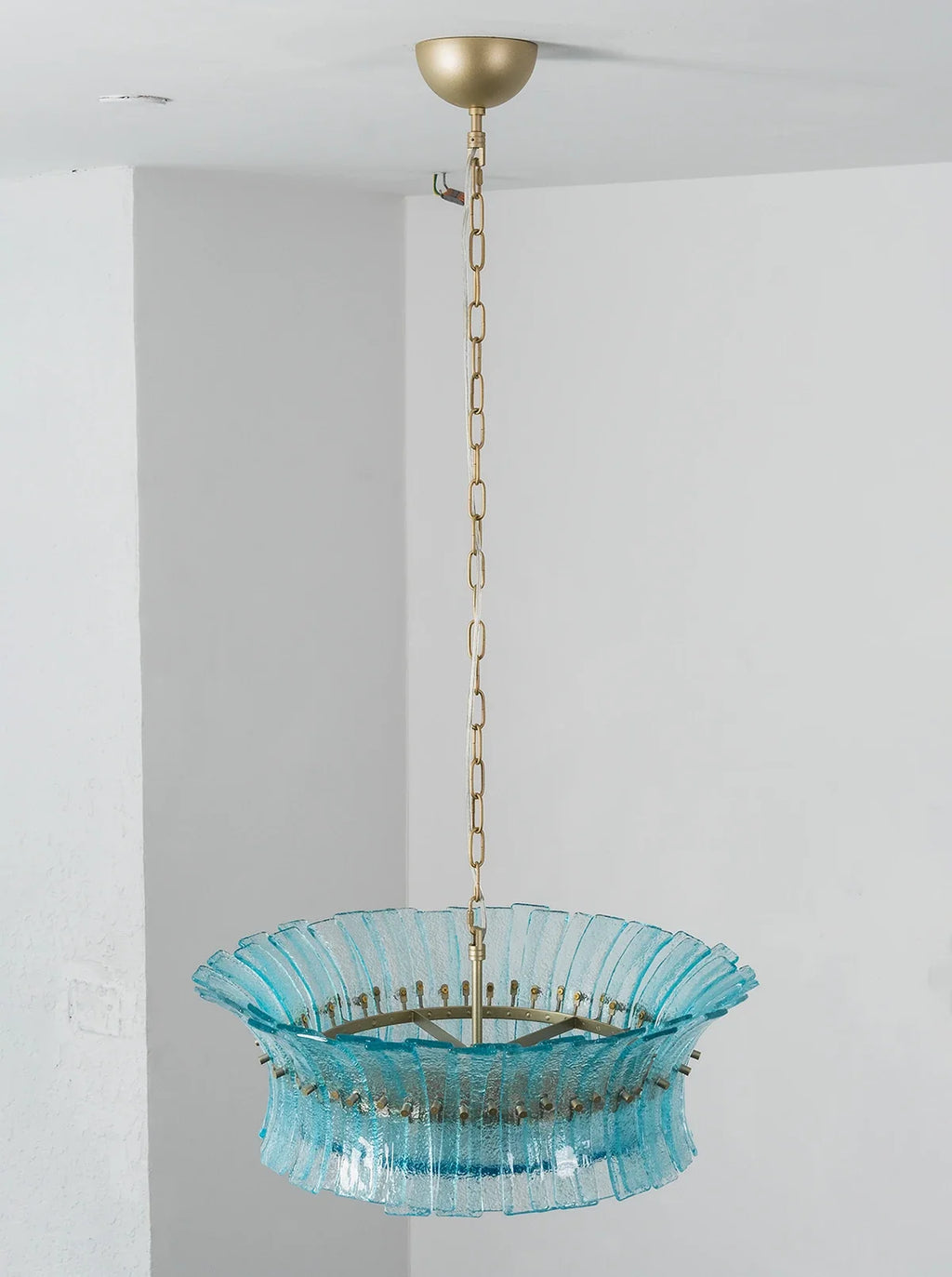 Aquamarine Calyra Tiered Glass Chandelier