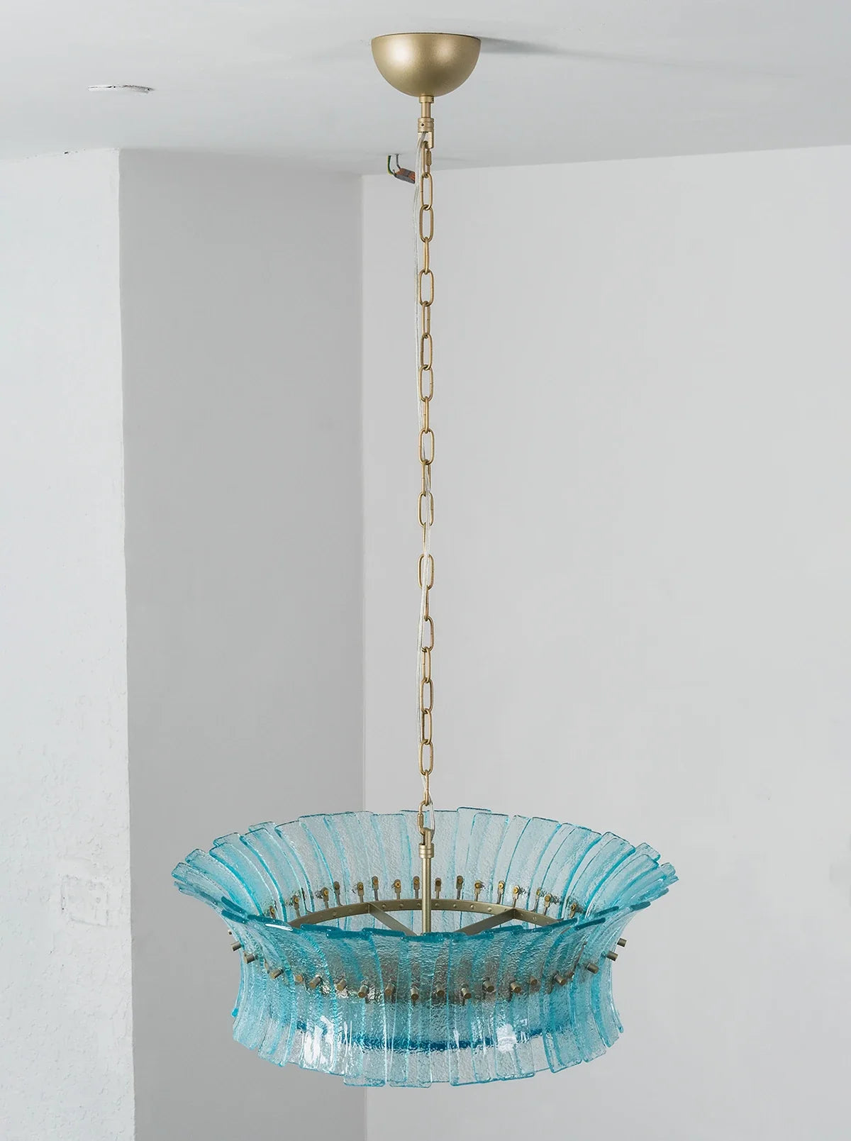 Aquamarine Calyra Tiered Glass Chandelier