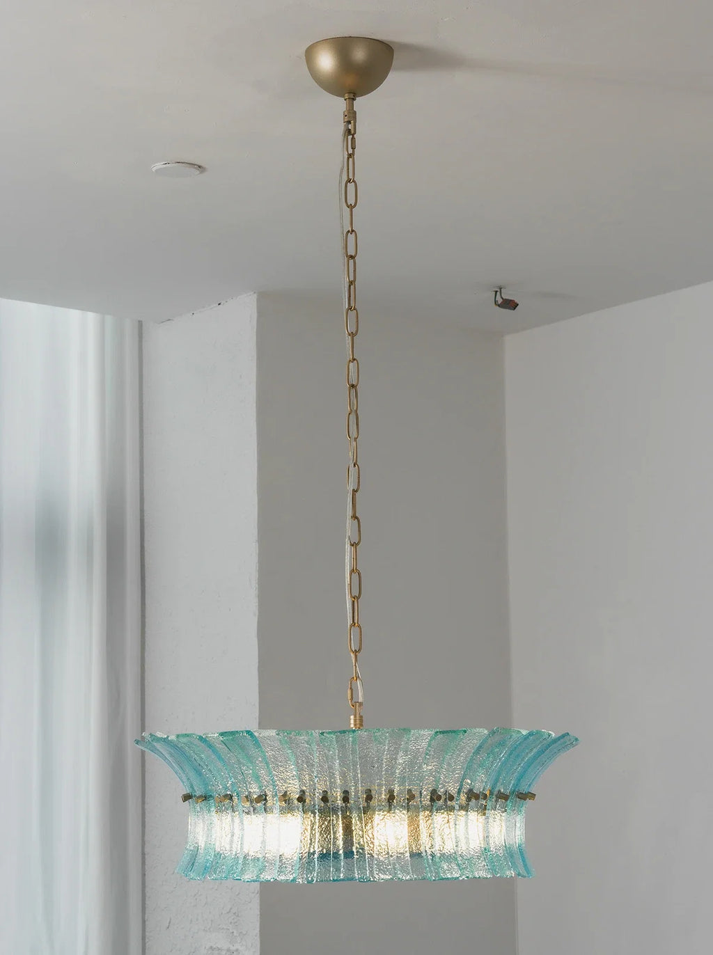 Aquamarine Calyra Tiered Glass Chandelier