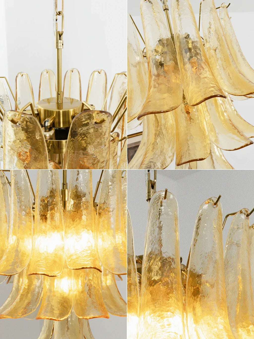 Auriane Pebbled Champagne Glass Chandelier