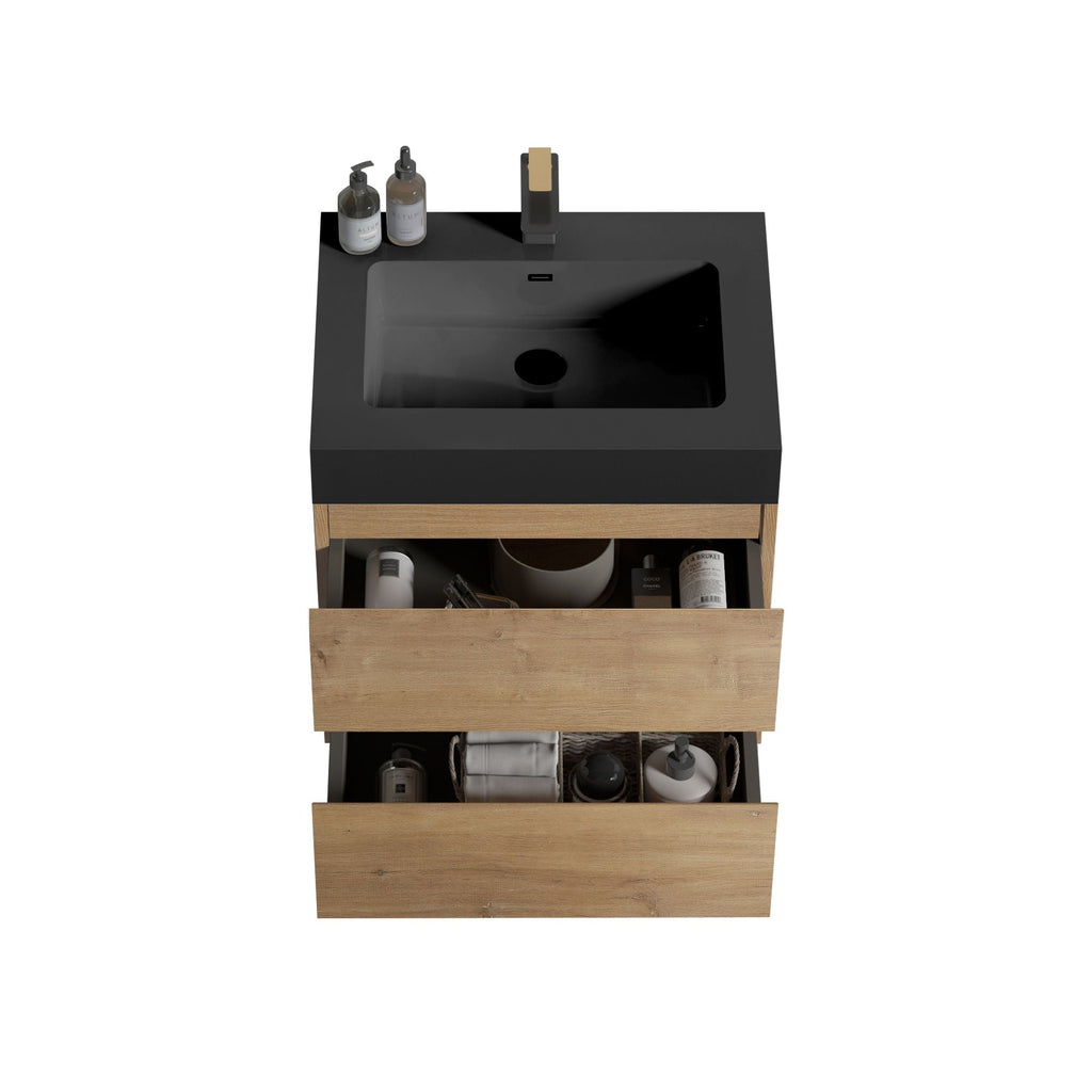 Alice - Bathroom Vanity With Sink, Large Storage, Wall Mounted