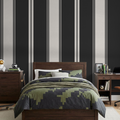 Fletcher Stripe (Charcoal) Wallpaper