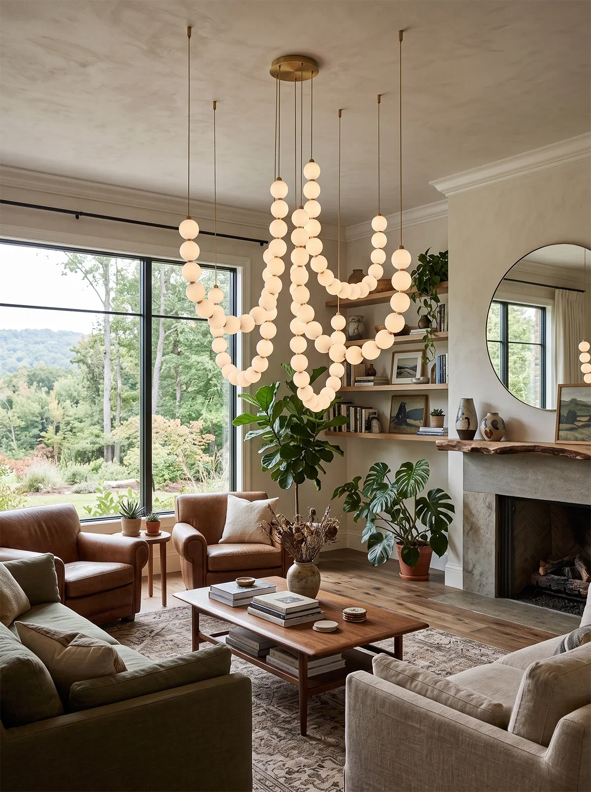 Coralie Draped Pearl Chandelier