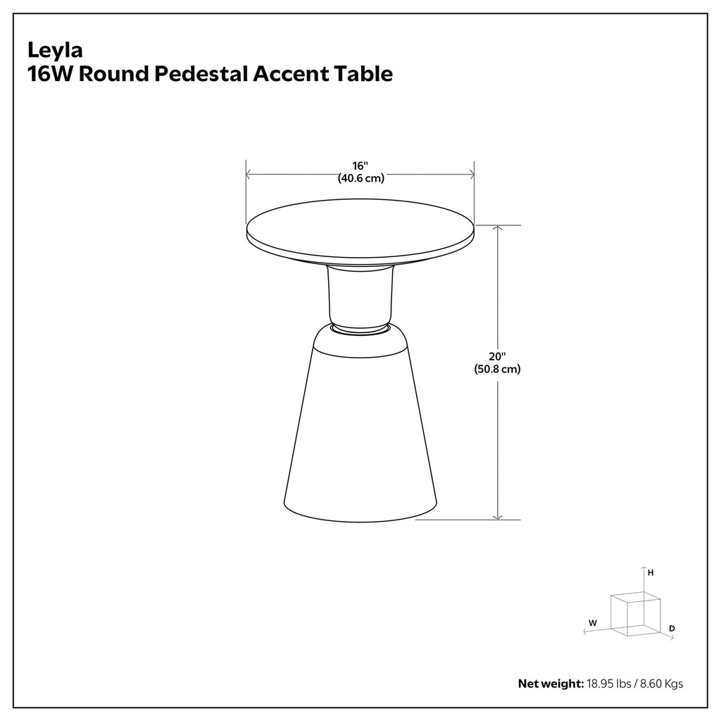 Leyla - Side Table - Antique Brass