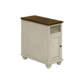 Accent End Table, Storage, Traditional - White