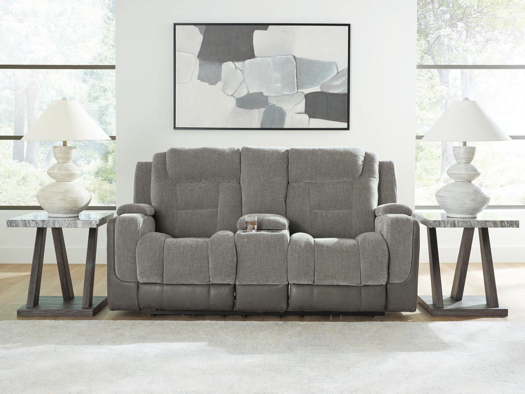 Mixed Motion - Power Reclining Loveseat With Console / Adjustable Headrest