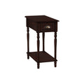 Accent Side Table, 2 Tier, Storage Drawer, Stylish Traditional Design