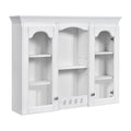 Wall-Mounted Medicine Cabinet With 2 Glass Doors, Adjustable Shelves - White