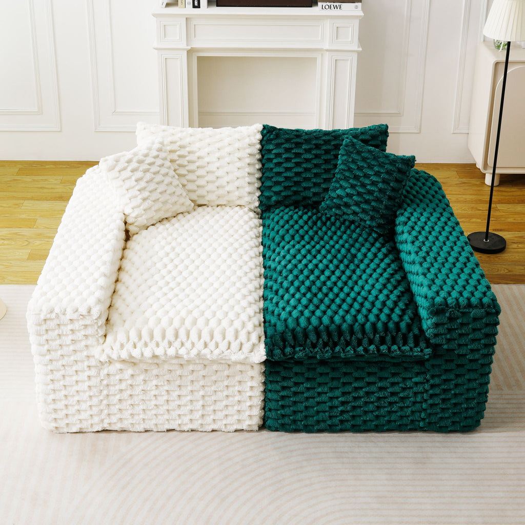 Multifunctional Sofa Pink Black, Fits 4 People