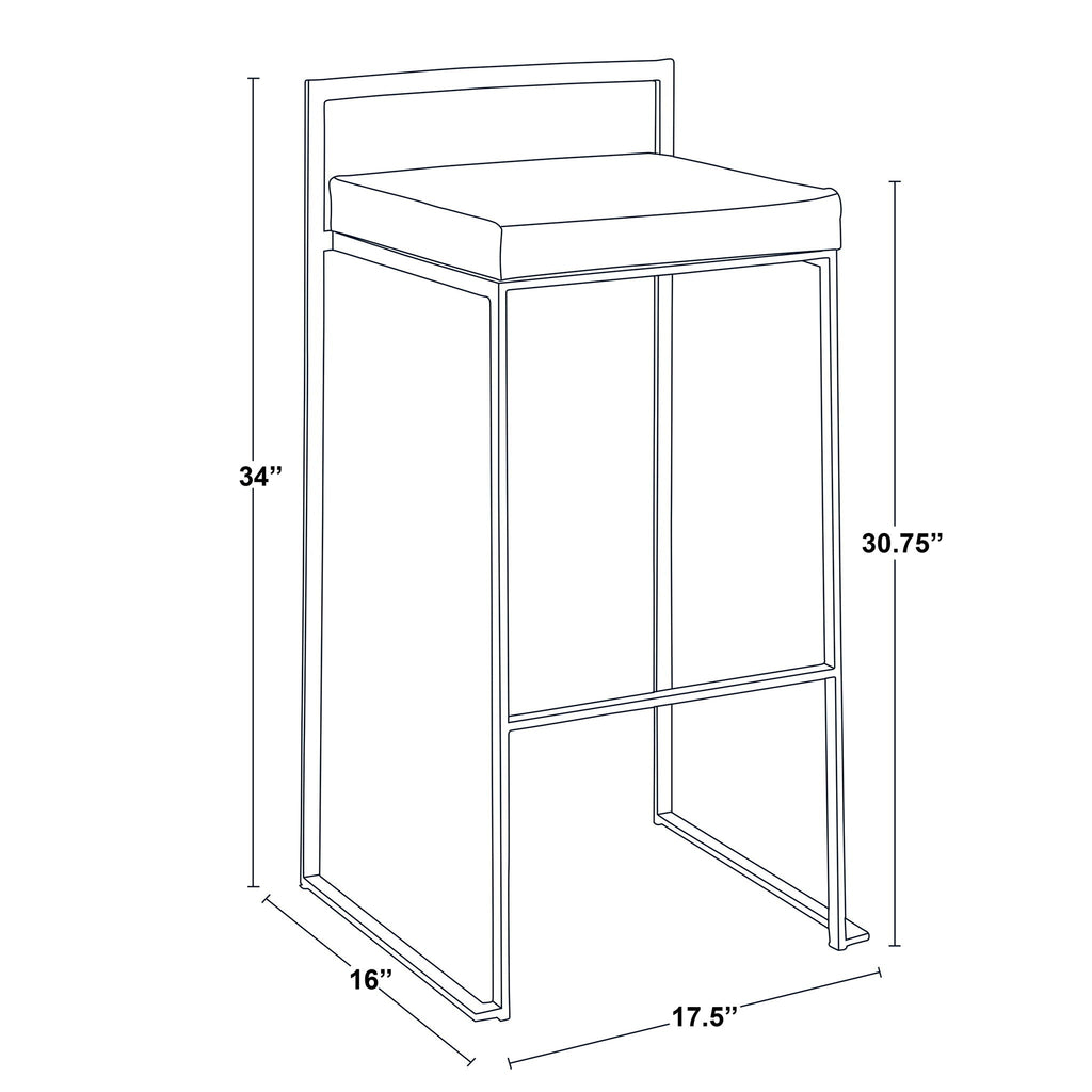 Fuji - Contemporary Stackable Design Barstool