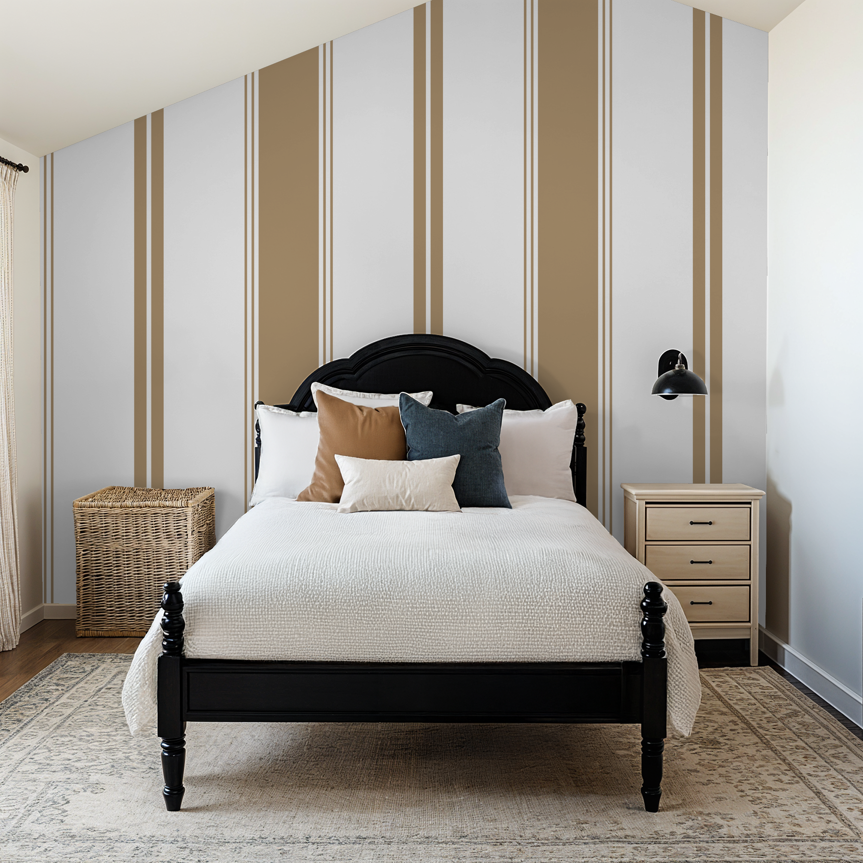 Fletcher Stripe (Brown) Wallpaper