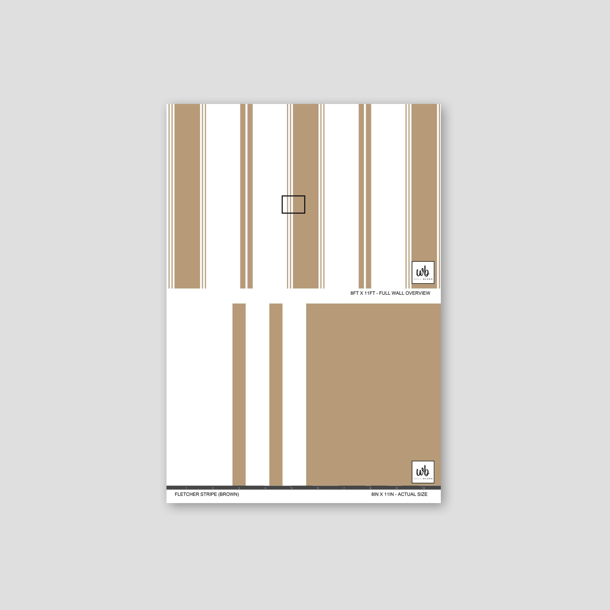 Fletcher Stripe (Brown) Wallpaper