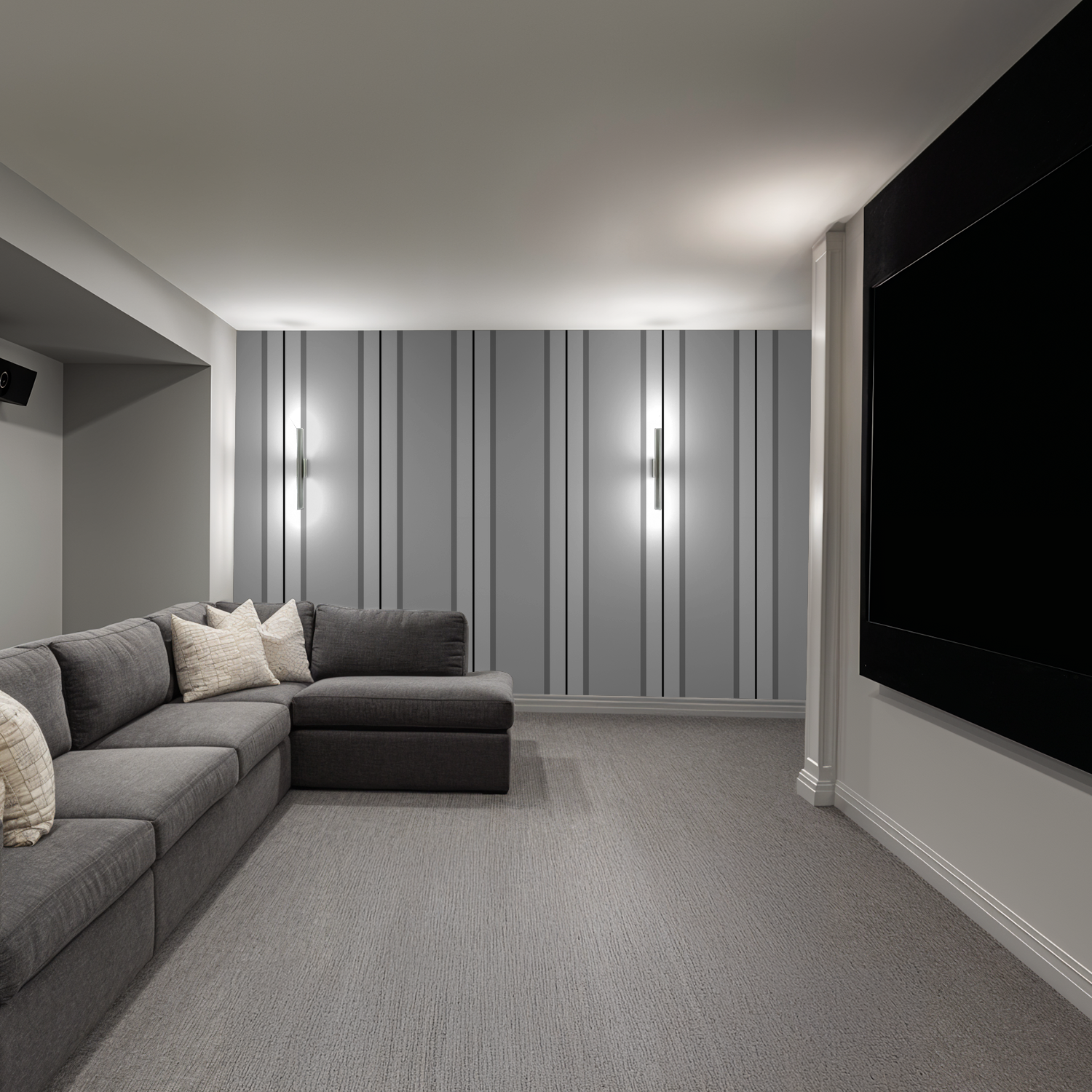 Montclair Stripes (Gray) Wallpaper