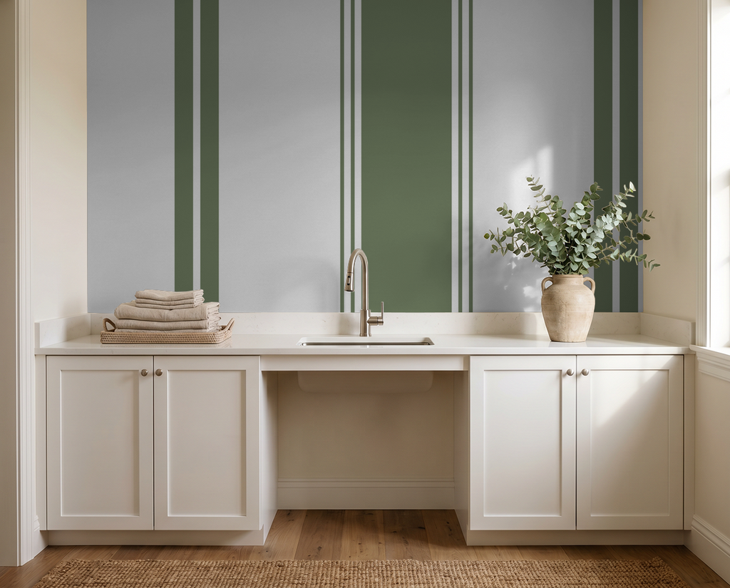 Fletcher Stripe (Green) Wallpaper